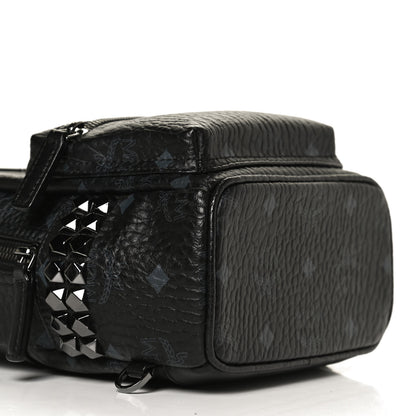 MCM Visetos Side Stud X-Mini Stark Bebe Boo Backpack Black 10 of 13