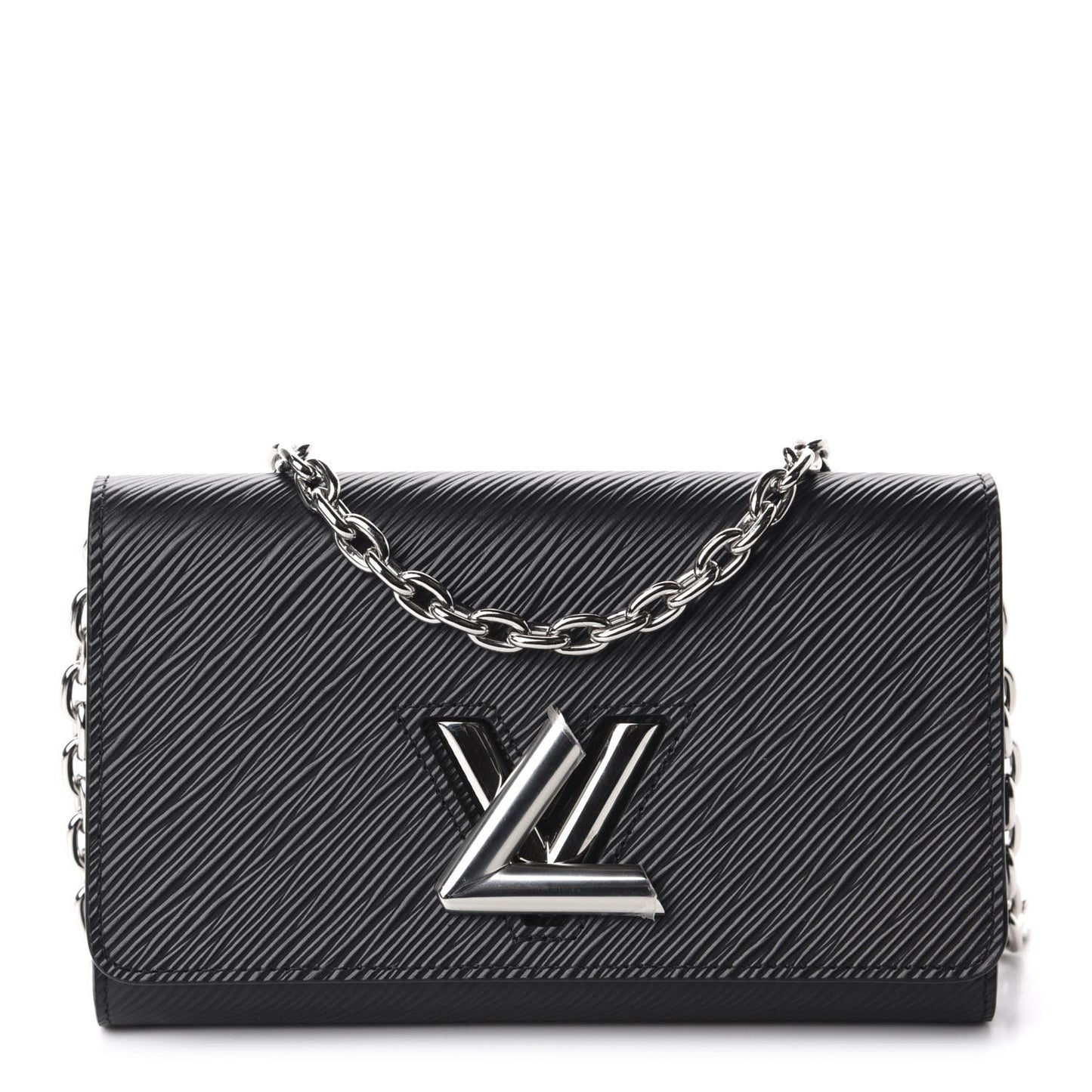 Epi Twist Chain Wallet Black