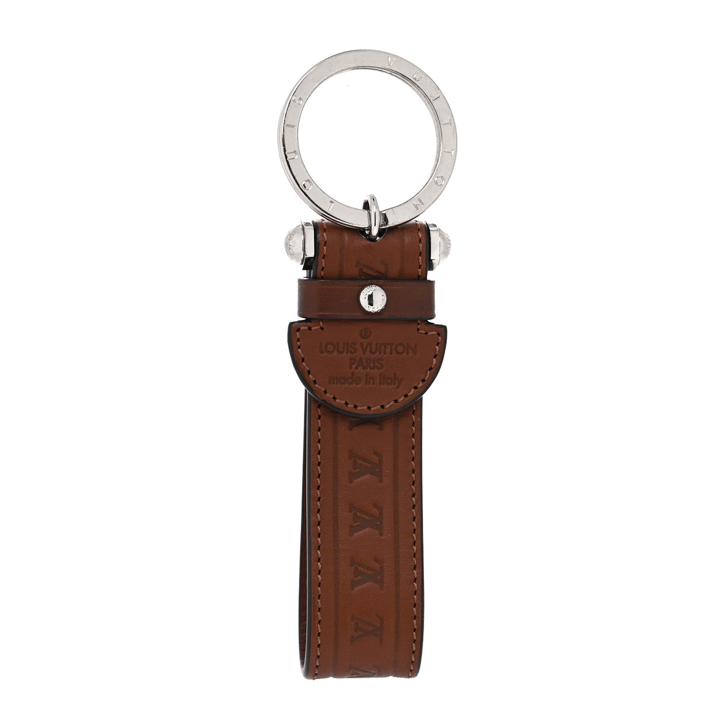 Calfskin Dragonne Key Holder Brown