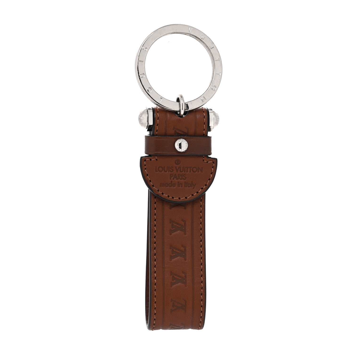 Louis Vuitton Calfskin Dragonne Key Holder Brown 1 of 4