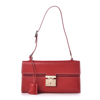 Gucci Calfskin Shoulder Bag Red 1 of 13