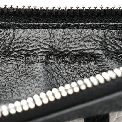 Balenciaga Grained Calfskin Miami Logo Cash Coin Card Holder On Keychain Black 6 of 8
