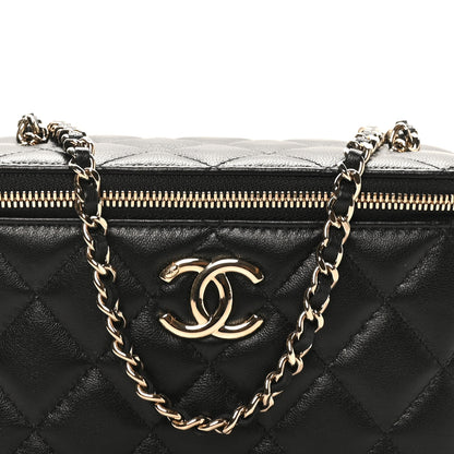 Chanel Lambskin Quilted Small CC Vanity Case Black 17 of 23