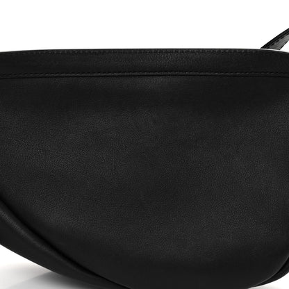 The Row Smooth Calfskin Small Slouchy Banana Bag Black 7 of 9