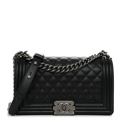 Chanel Caviar Quilted Medium Boy Flap Black 1 of 11