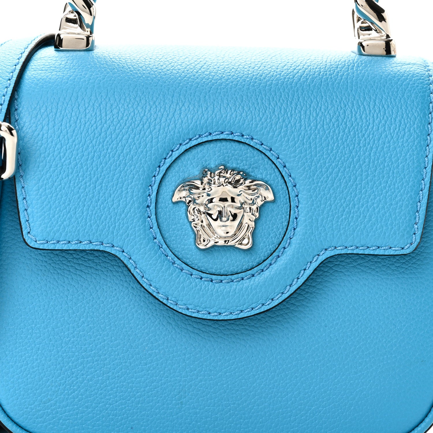 Versace Grained Calfskin Mini La Medusa Bag Turquoise 1750178