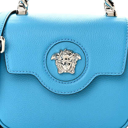 Versace Grained Calfskin Mini La Medusa Bag Turquoise 7 of 9