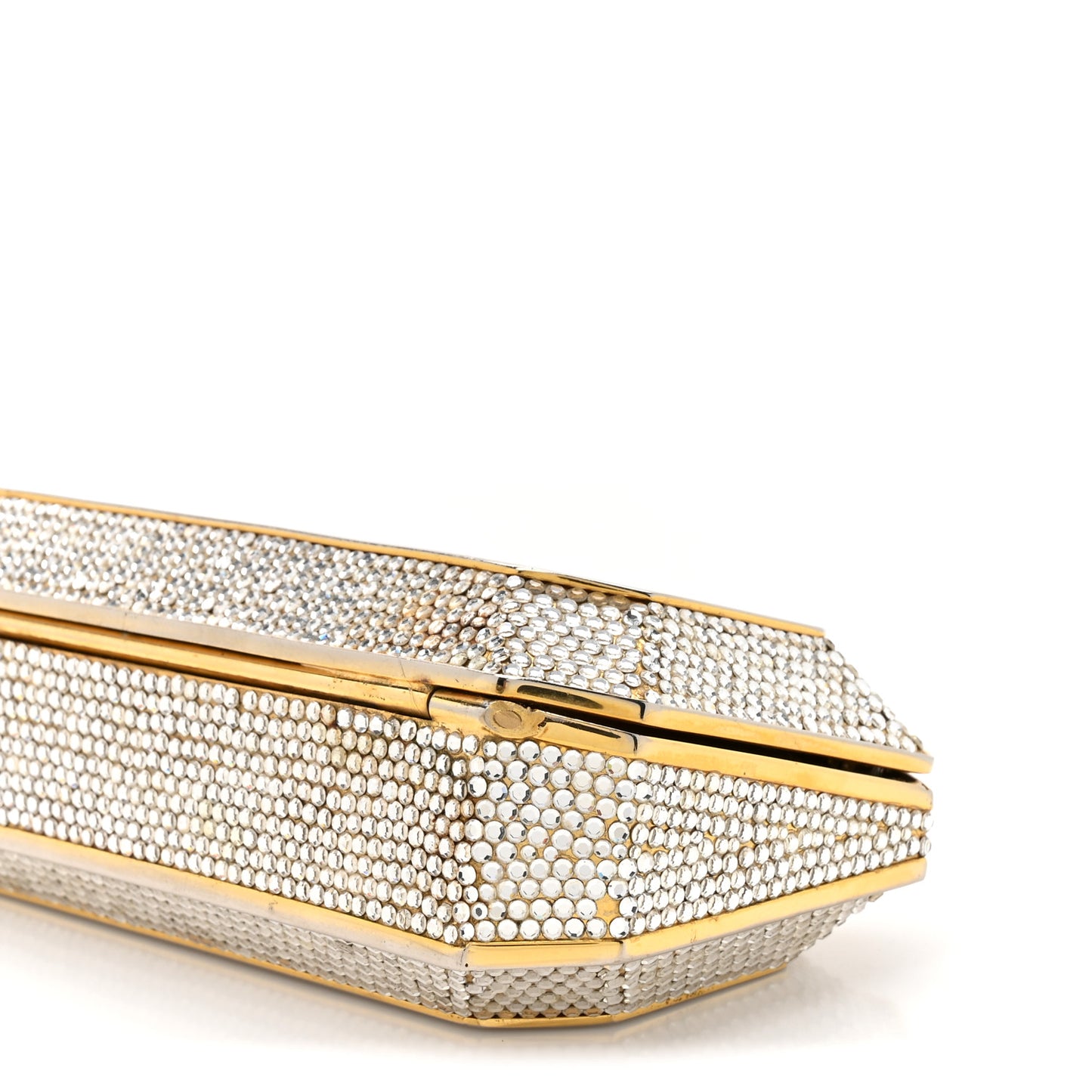 Swarovski Crystal Minaudiere Clutch Silver Gold