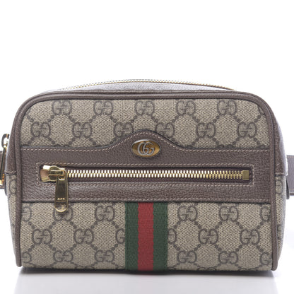 Gucci GG Supreme Monogram Web Small Ophidia Belt Bag 85 34 Dark Brown 10 of 11