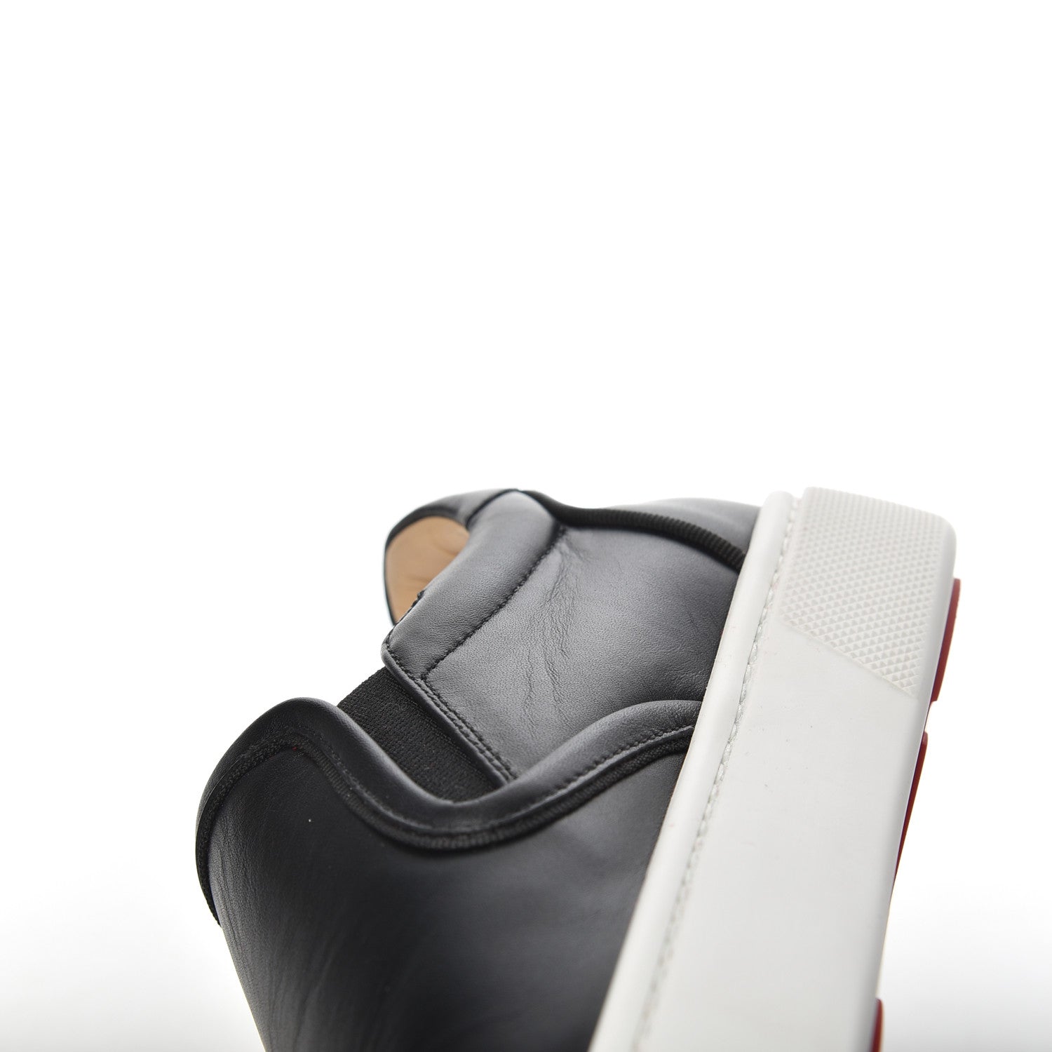 Christian Louboutin Calfskin Womens Masteral Platform Slip On Sneakers 38 Black 10 of 14