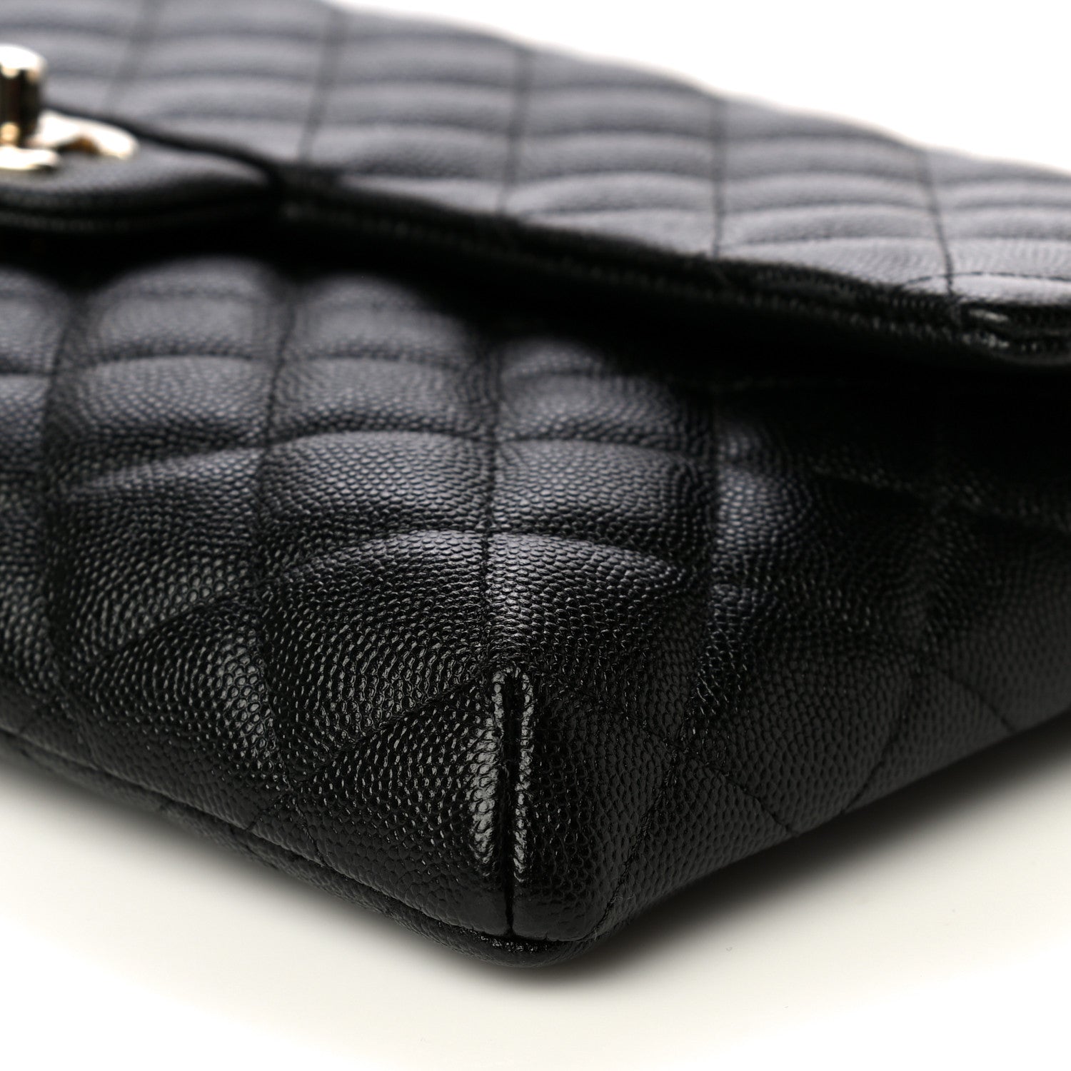 Chanel Caviar Quilted Flap Clutch Black 10 of 10