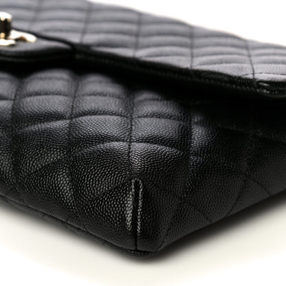Chanel Caviar Quilted Flap Clutch Black 10 of 10