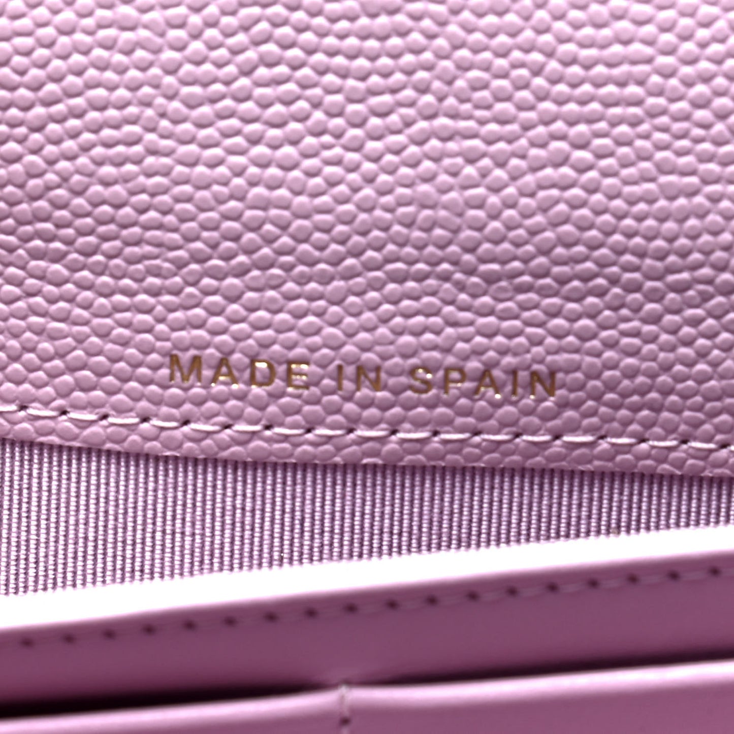 Caviar Quilted Large Gusset Flap Wallet Light Pink