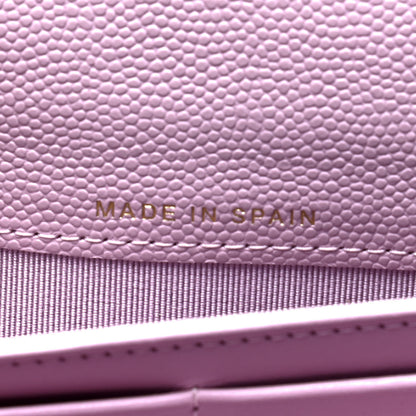 Chanel Caviar Quilted Large Gusset Flap Wallet Light Pink 5 of 5