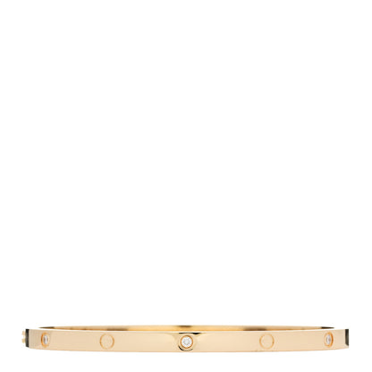 Cartier 18K Yellow Gold 6 Diamond Small LOVE Bracelet 17 2 of 8