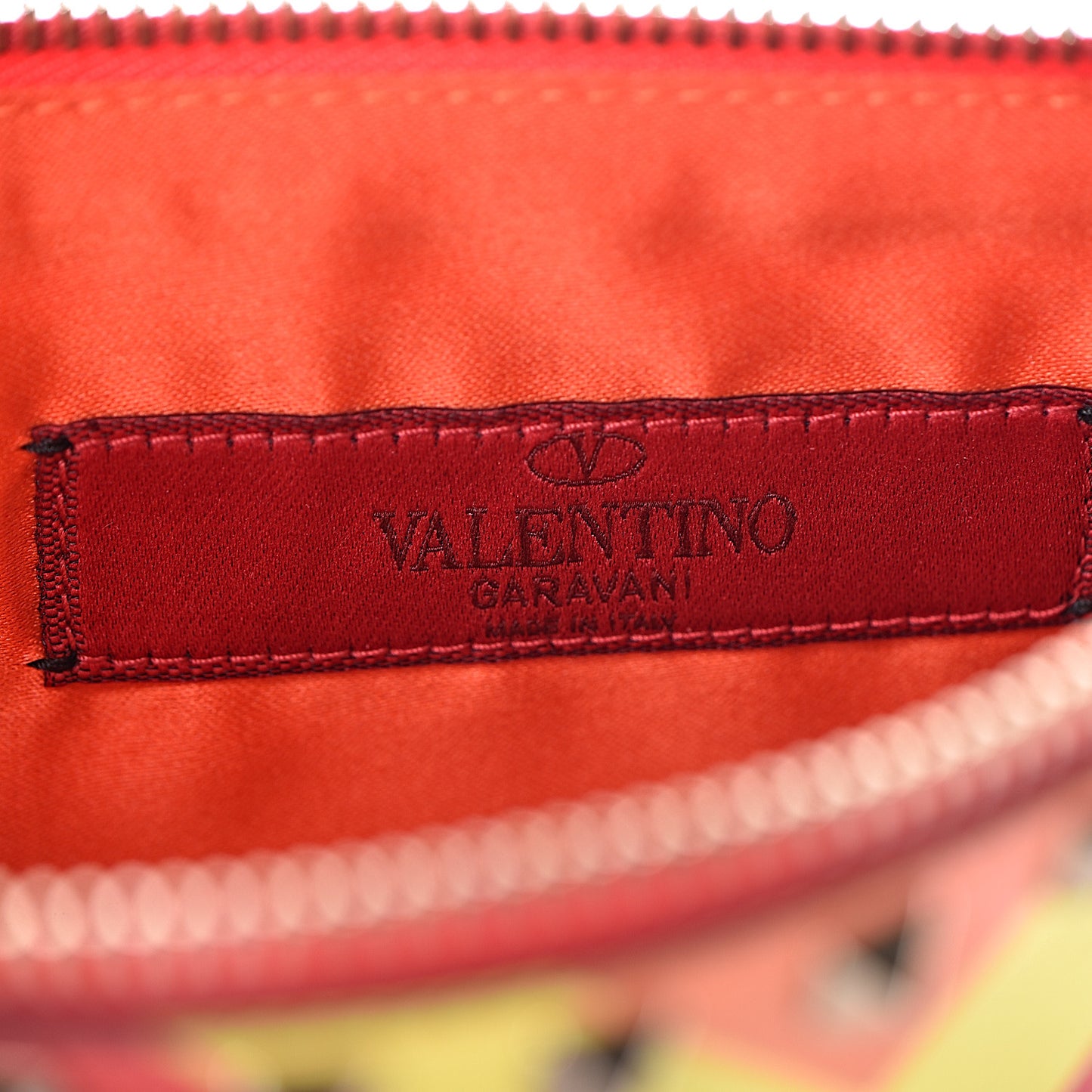 Vitello 1973 Medium Rockstud Zip Pouch Multicolor