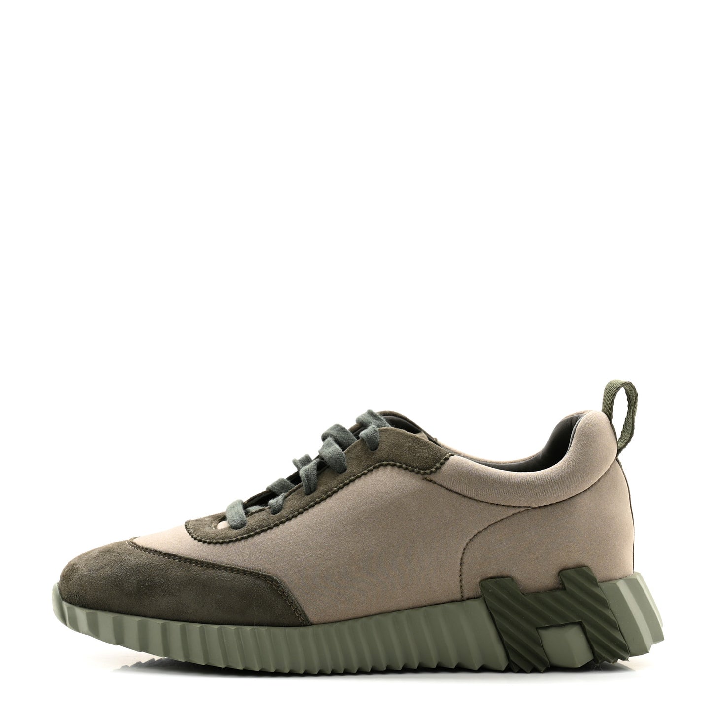 Technical Jersey Goatskin Suede Goatskin Bouncing Sneakers 39 Vert Toundra Vert Foret