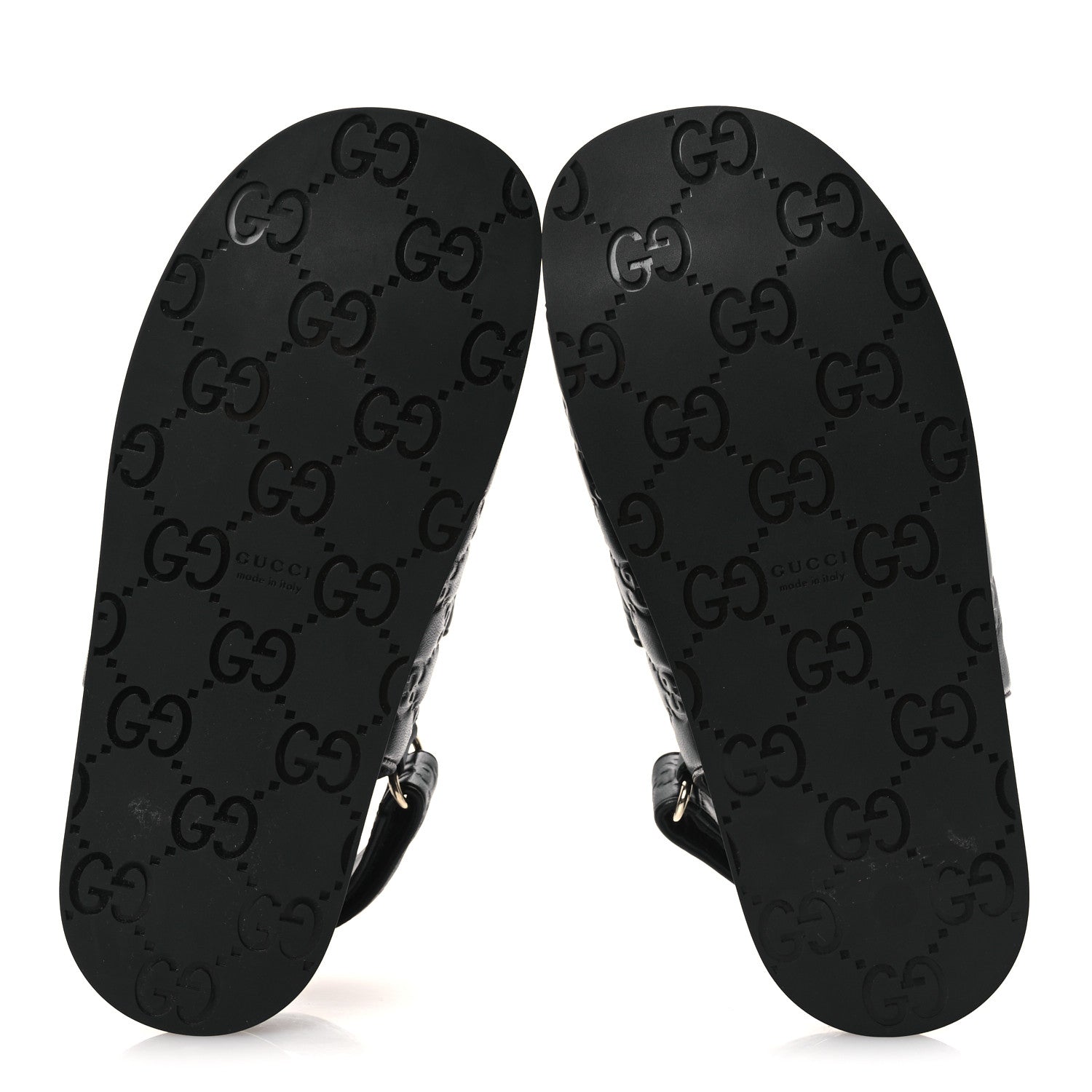 Gucci Guccissima GG Embossed Womens Sandals 37 Black 9 of 15