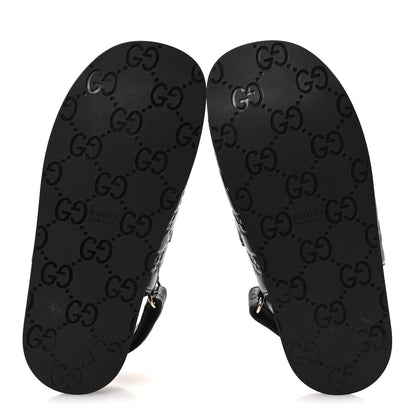 Gucci Guccissima GG Embossed Womens Sandals 37 Black 9 of 15