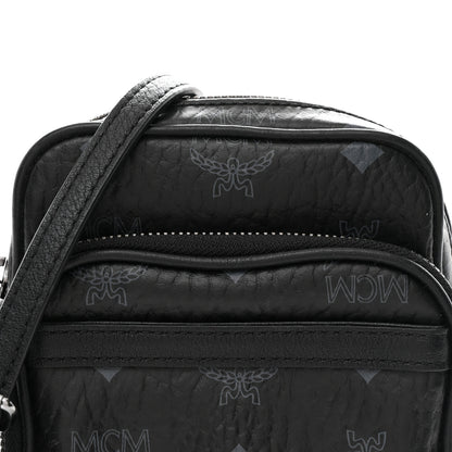 MCM Visetos Crossbody Pouch Bag Black 8 of 10