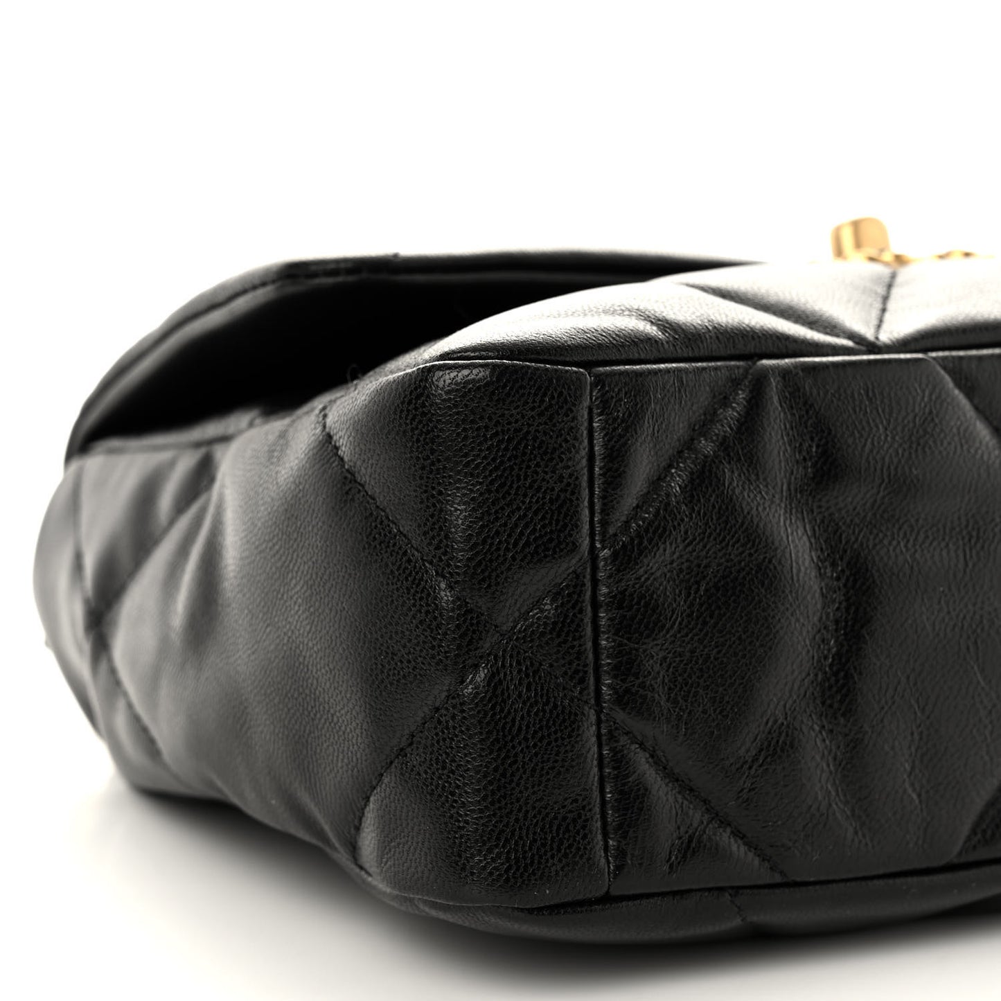 Goatskin Quilted Medium Chanel 19 Flap Black