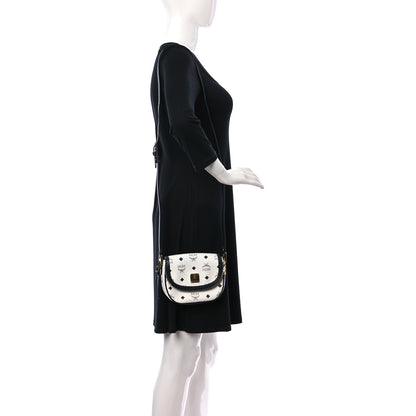 MCM Visetos Mini Heritage Crossbody White Marine 2 of 9