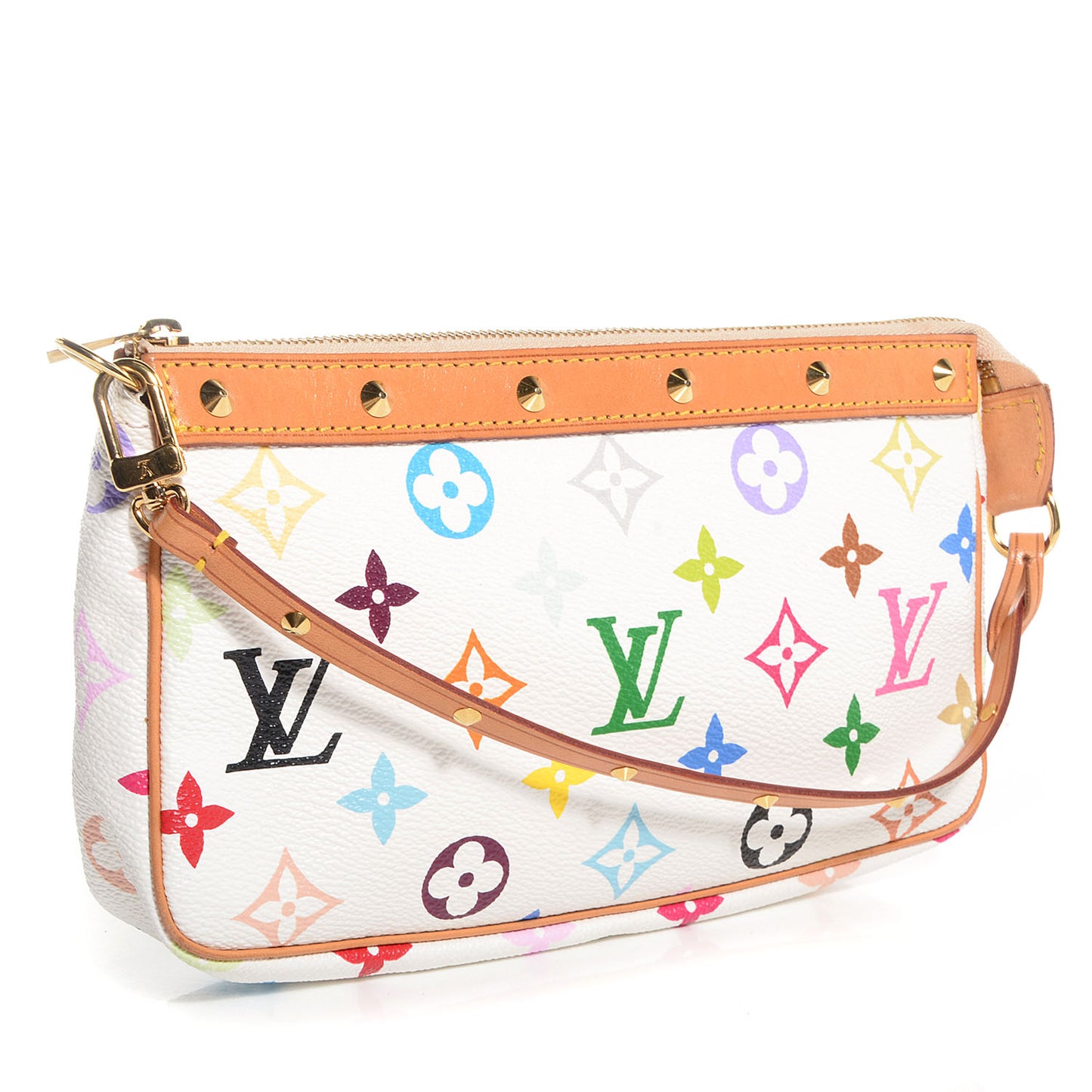 Monogram Multicolor Pochette Accessories White