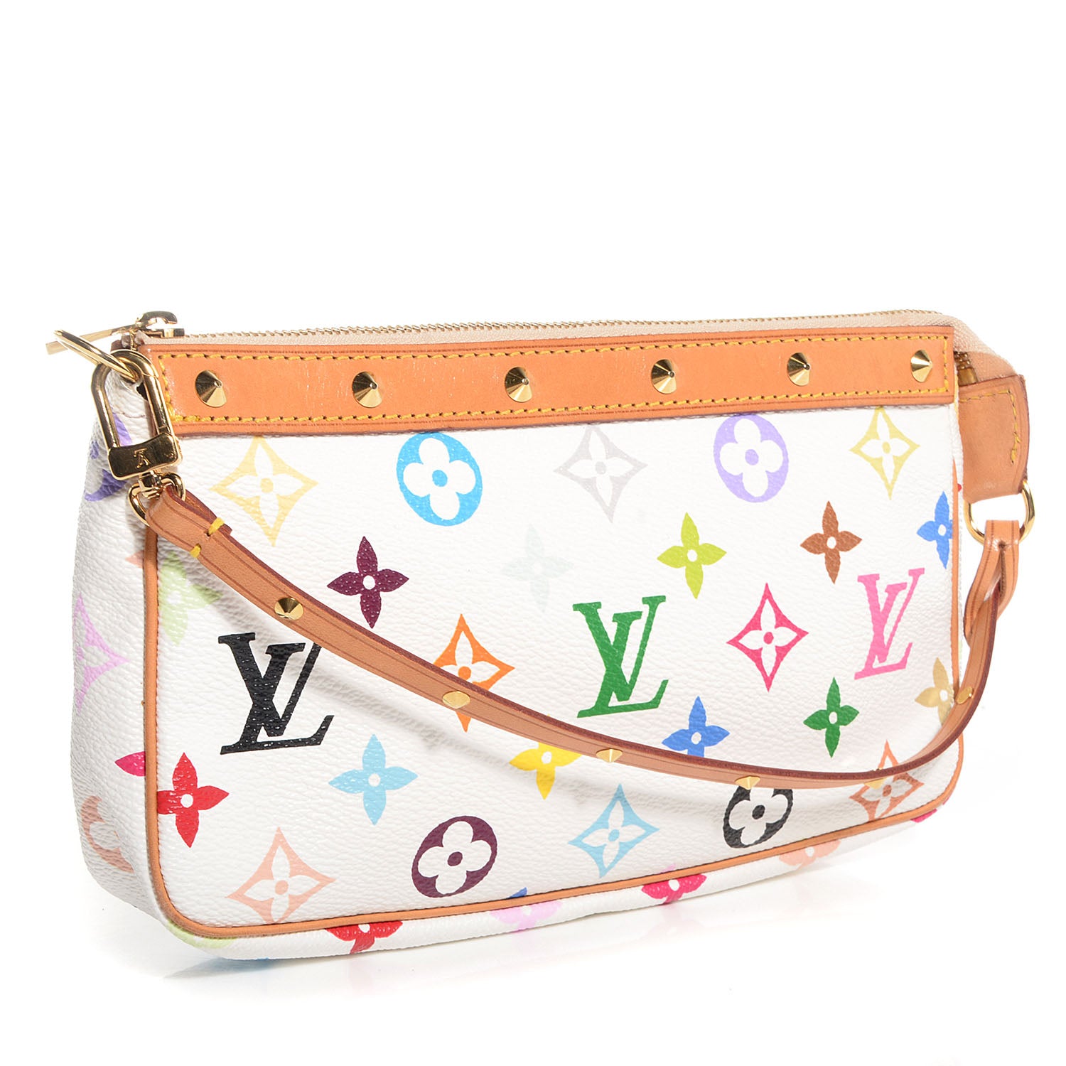 Louis Vuitton Monogram Multicolor Pochette Accessories White 3 of 7