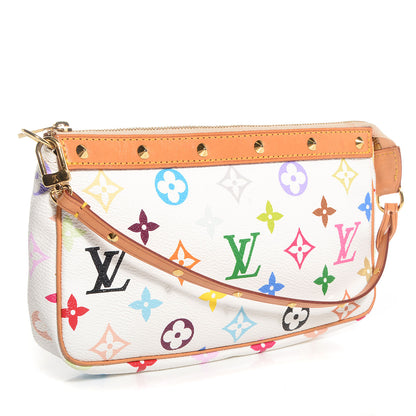 Louis Vuitton Monogram Multicolor Pochette Accessories White 3 of 7