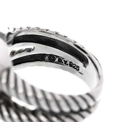 David Yurman Sterling Silver Diamond Black Onyx 11mm Albion Statement Ring 52 6 4 of 4
