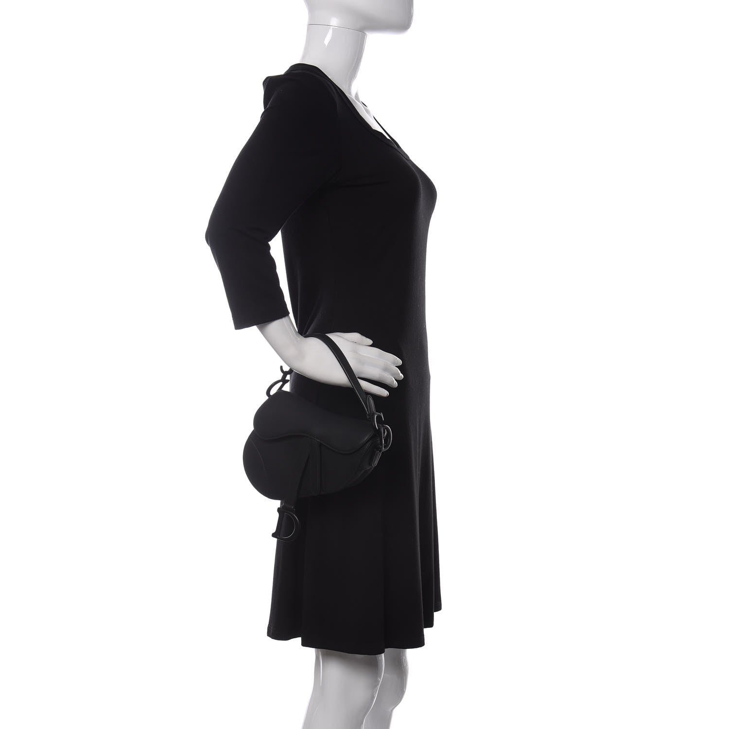 Christian Dior Ultra Matte Calfskin Mini Saddle Bag Black 2 of 15