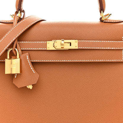 Hermes Epsom Kelly Sellier 25 Gold 8 of 11