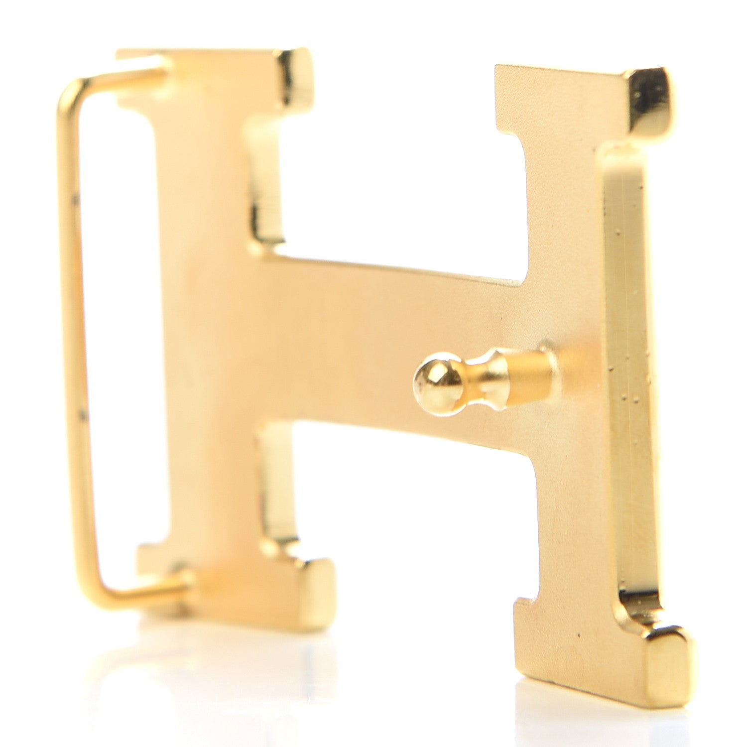 Hermes Guilloche 32mm H Belt Buckle Gold 3 of 5