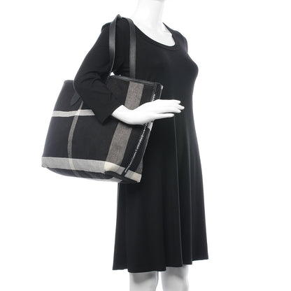 Burberry Coated Canvas Medium Reversible Doodle Tote Black 2 of 9