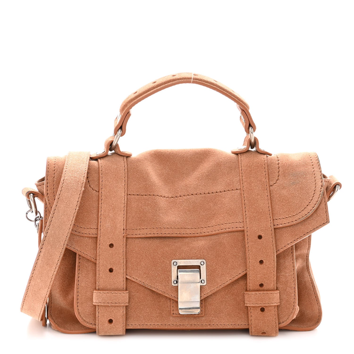 Proenza Schouler Suede Tiny PS1 Satchel Tan 1 of 9