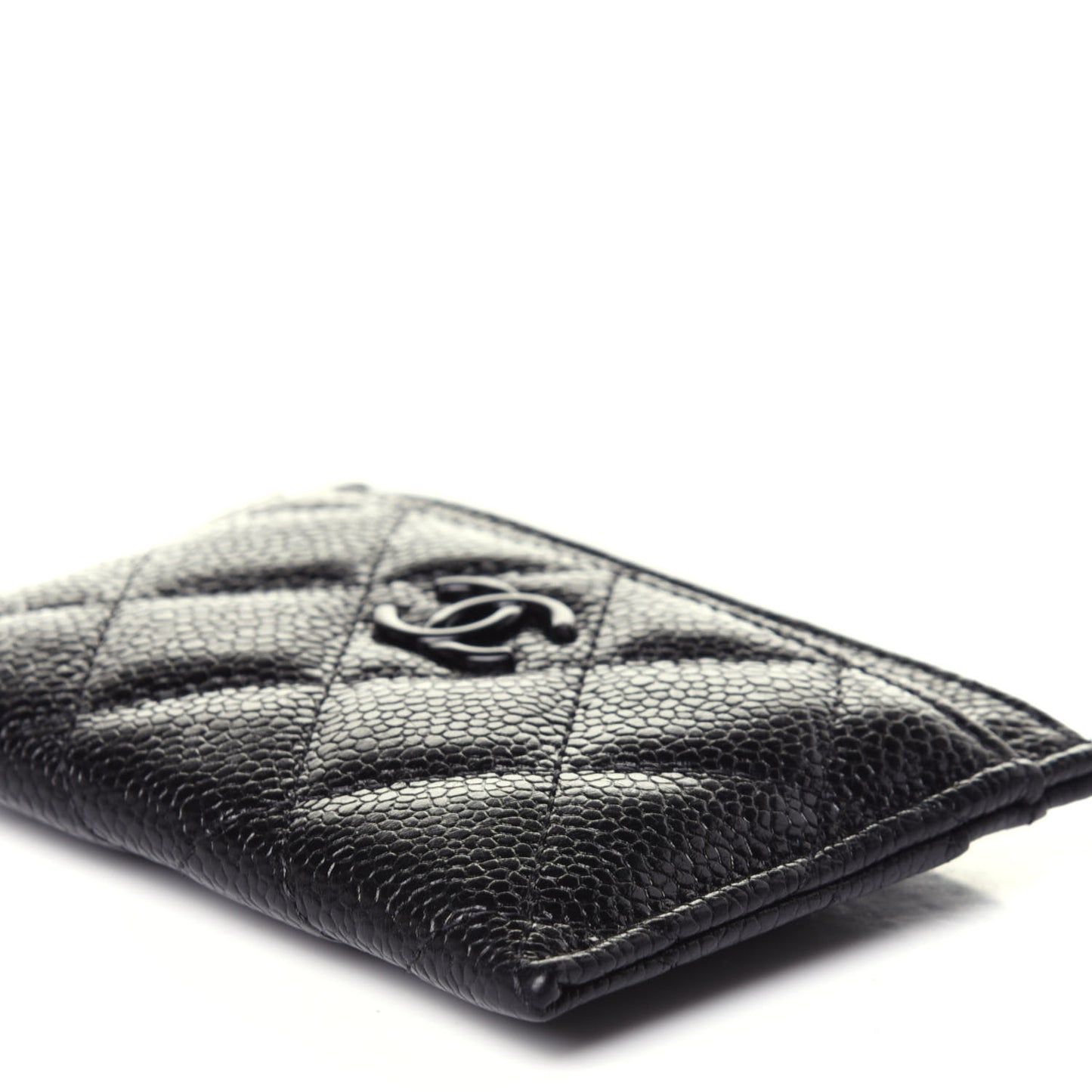 Caviar Quilted Incognito Card Holder Black