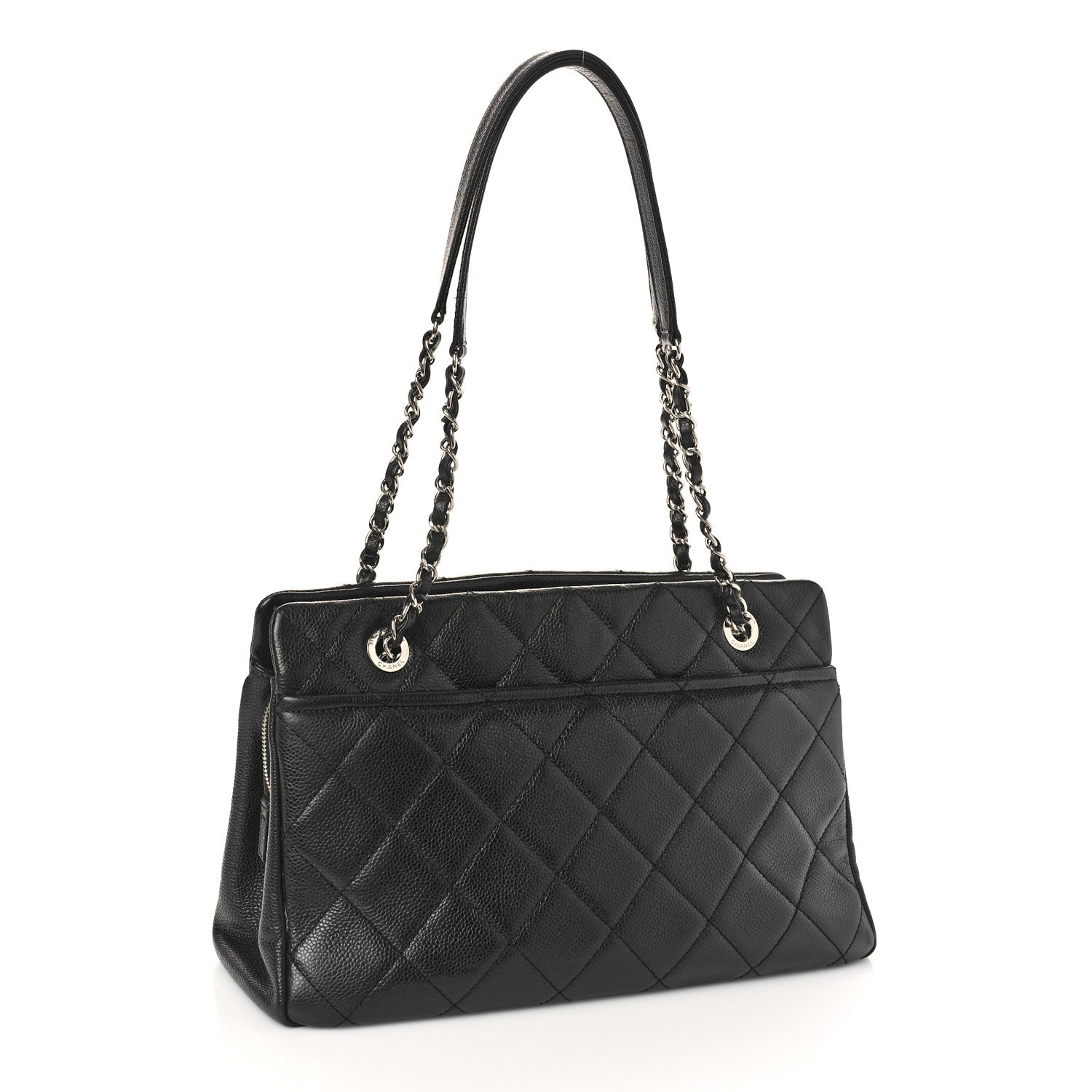 Chanel Caviar Quilted CC Timeless Soft Tote Black 3 of 10