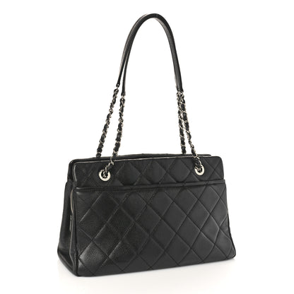 Chanel Caviar Quilted CC Timeless Soft Tote Black 3 of 10