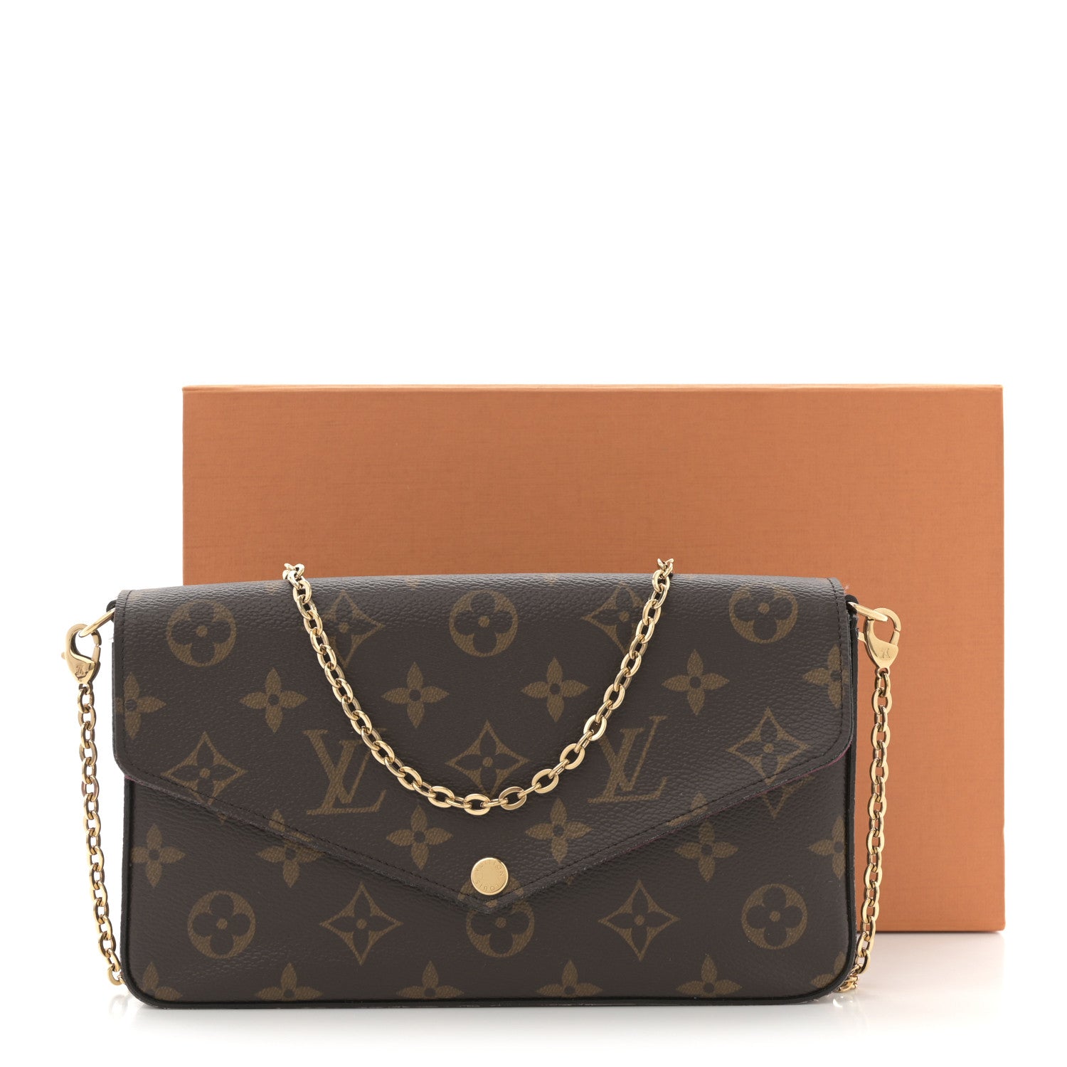 Louis Vuitton Monogram Pochette Felicie Chain Wallet Fuchsia 13 of 13