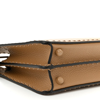 Fendi Cuoio Romano Vitello Elaphe Cover Sellerissima Monochrome Mini Peekaboo I SEE U Satchel Cammello 9 of 10