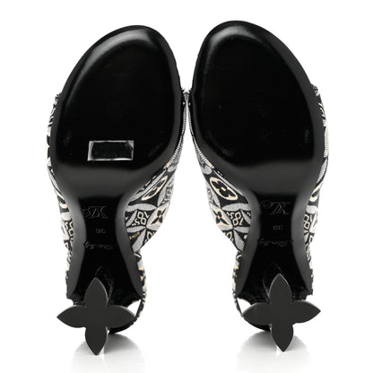 Louis Vuitton Jacquard Since 1854 Silhouette Mules 36 Grey 5 of 8