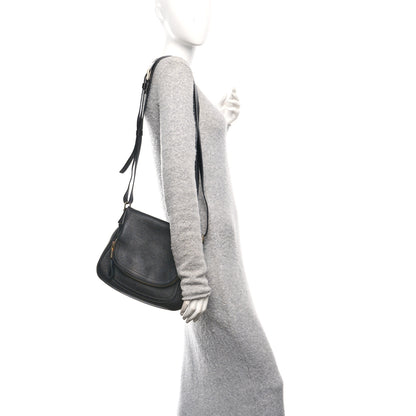 Tom Ford Grained Calfskin Medium Jennifer Crossbody Bag Black 2 of 10