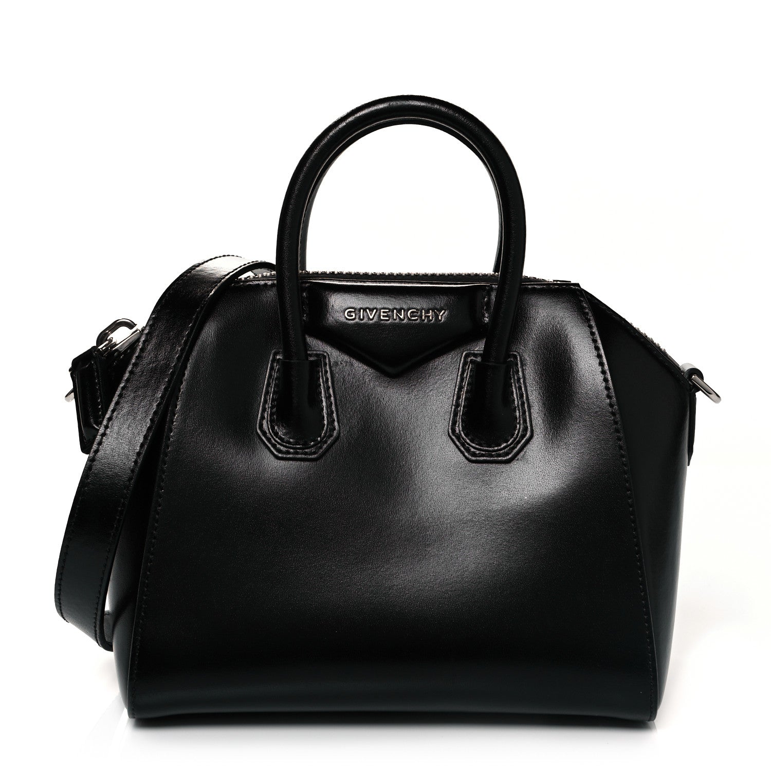 Givenchy Shiny Lord Calfskin Mini Antigona Black 1 of 12