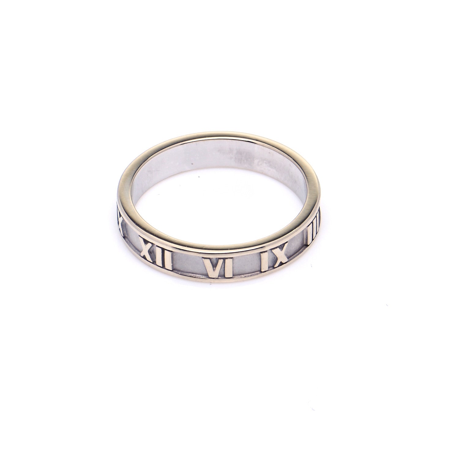 Tiffany 18K White Gold Atlas Band Ring 53 6.5 4 of 6
