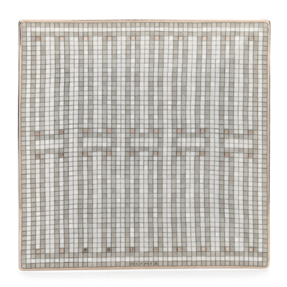 Hermes Porcelain Mosaique Au 24 Platine Square Plate N°2 1 of 6