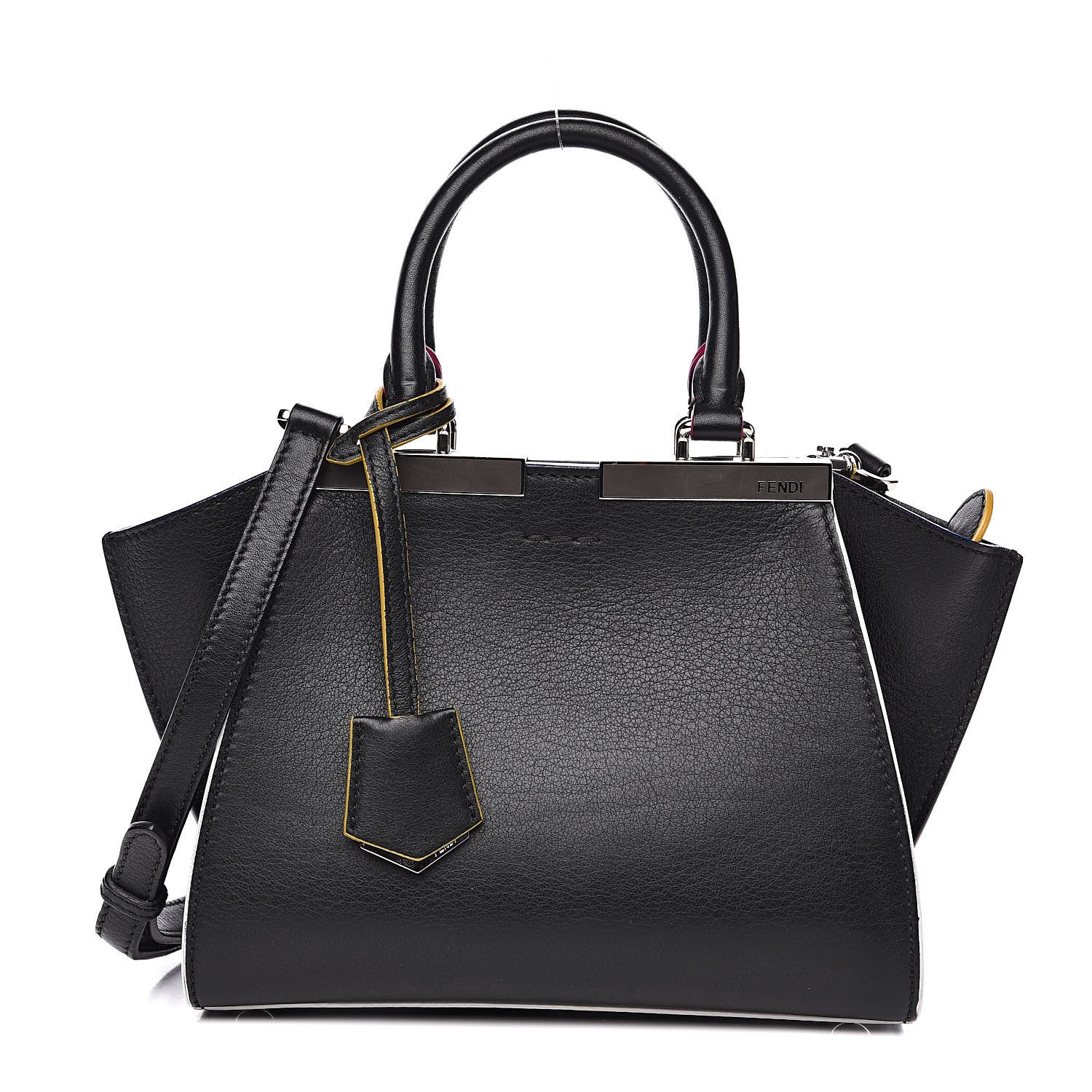 Fendi Vitello Dolce Mini 3Jours Tote Black 1 of 12