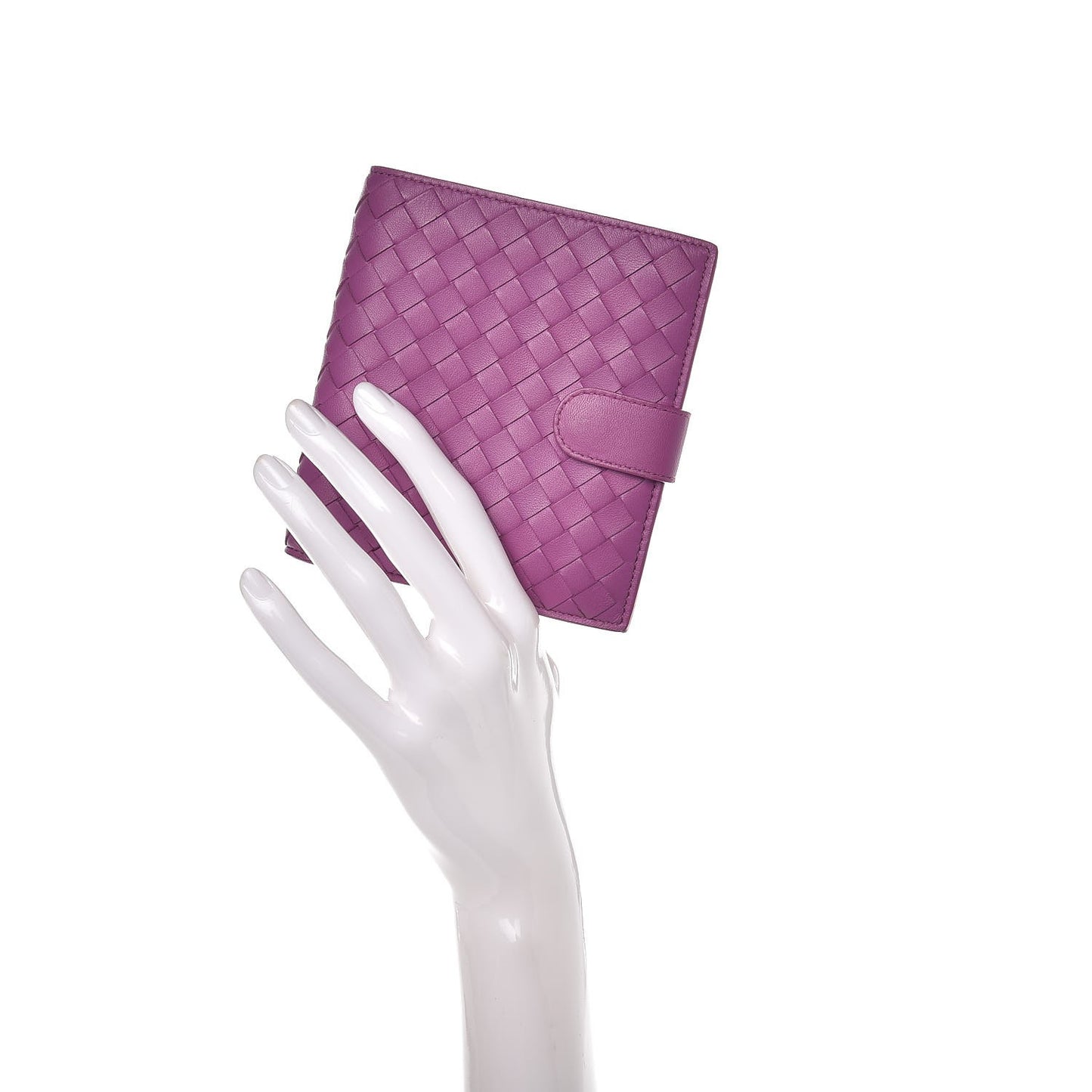 Nappa Intrecciato French Flap Wallet Peony