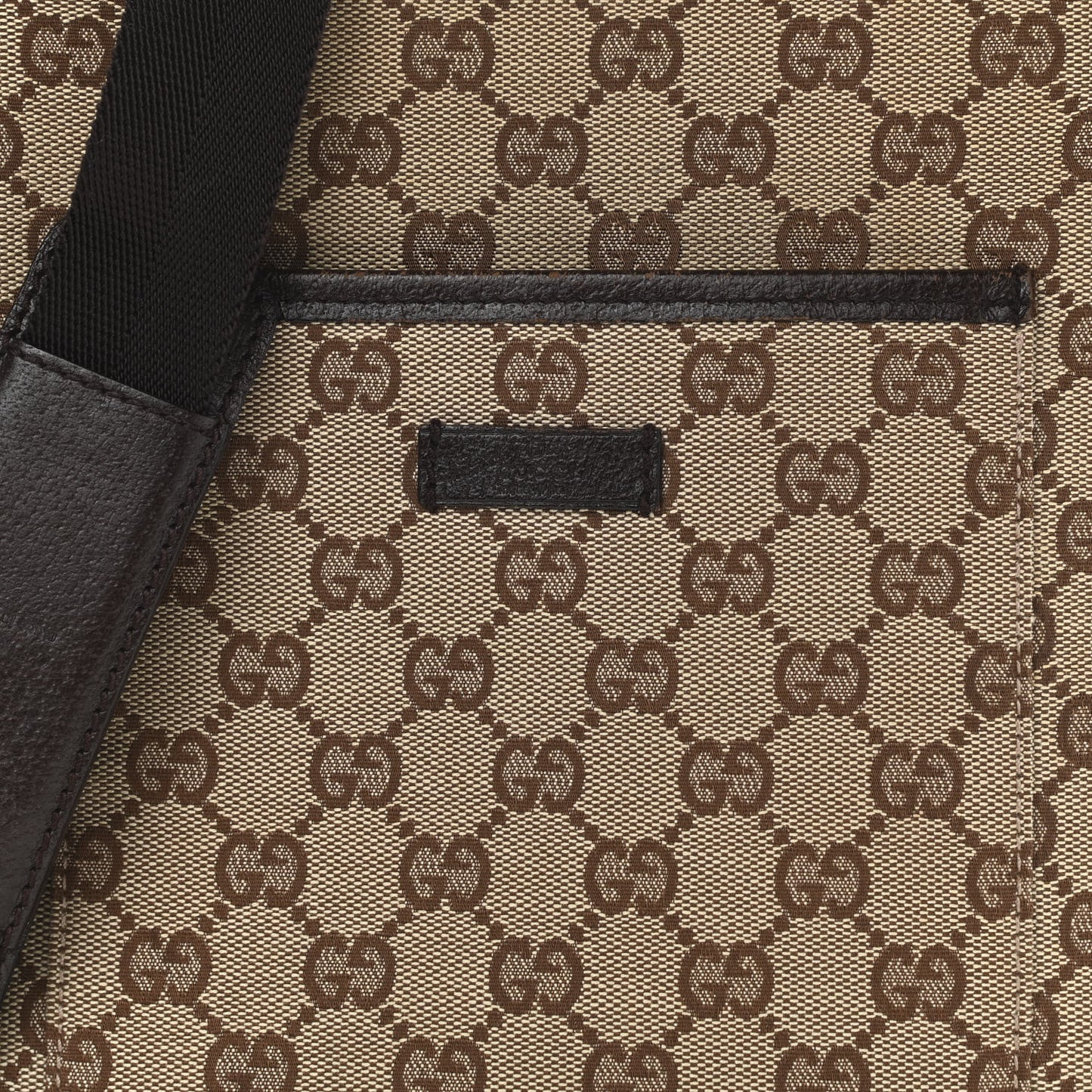 Monogram Flat Messenger Bag Dark Brown