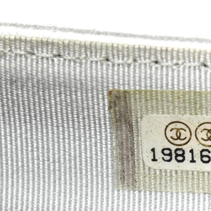 Chanel Metallic Lambskin Quilted Yen Wallet Silver 8 of 16