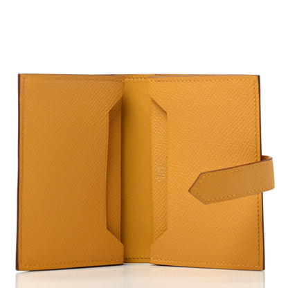 Hermes Epsom Bearn Card Holder Wallet Jaune Ambre 3 of 3